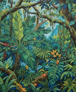 Lush Realistic Monsoon Foliage Paint By Numbers