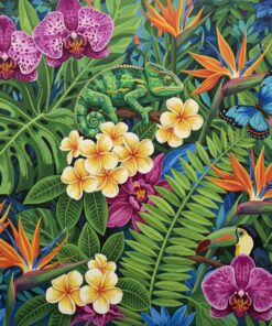 Lush Realistic Spring Exotics Paint By Numbers