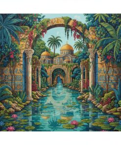 Lush Realistic Water Ruins Paint By Numbers