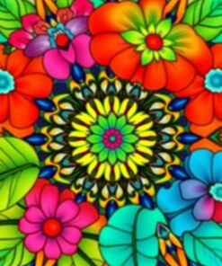 Hawaiian Kaleidoscope Paint Numbers