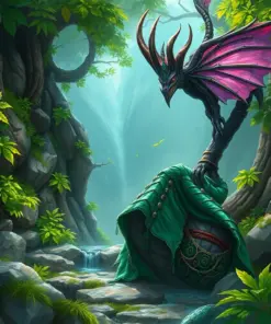 Lush Ruin Mythical Watcher Paint By Numbers