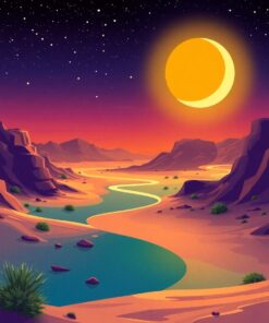 Crescent Glow Paint Numbers