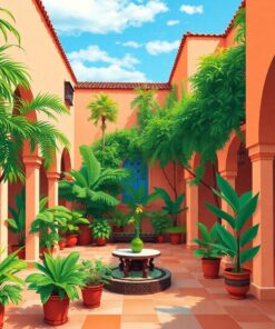 Moroccan Courtyard Paint Numbers