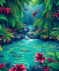 Tropical Plunge Paint Numbers