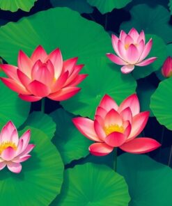 Pond Leaves Paint Numbers