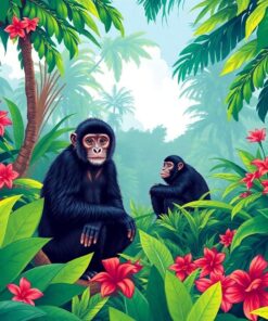 Primate Scene Paint Numbers