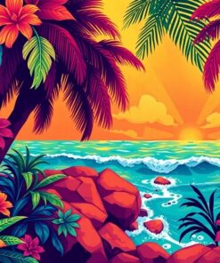 Lush Tropical Rock Album Paint By Numbers