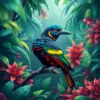 Lush Tropical Trogon Hideaway Paint By Numbers