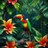 Lush Tropical Trogon Hideaway Paint By Numbers