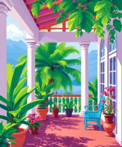 Tropical Veranda Paint Numbers