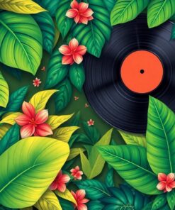 Lush Tropical Vinyl Wall Paint By Numbers
