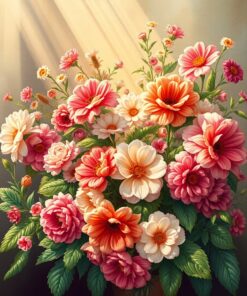 Floral Sunbeams Paint Numbers