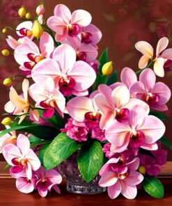 Orchid Centerpiece Paint Numbers