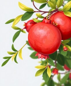 Pomegranate Branch Paint Numbers