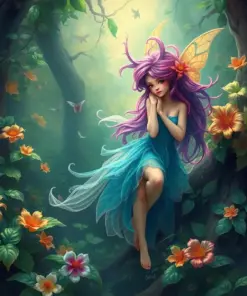 Lush Vintage Sprite Study Paint By Numbers