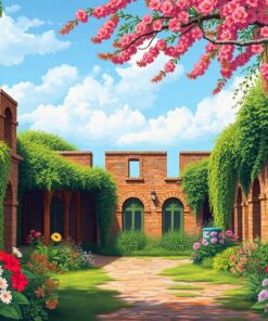 Lush Vintage Station Ruins Paint By Numbers