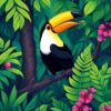 Toucan Hideaway Paint Numbers