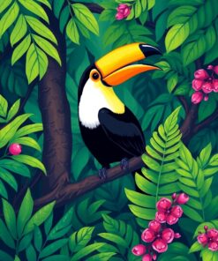 Toucan Hideaway Paint Numbers
