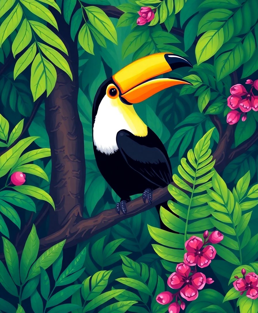 Toucan Hideaway Paint Numbers Toucan Hideaway Paint Numbers