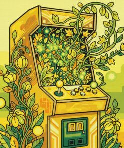 Lush Yellow Arcade Cabinet Paint By Numbers