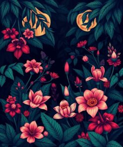 Night Flora Paint Numbers