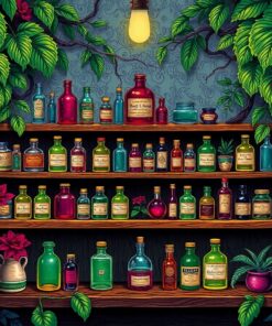 Apothecary Shelf Paint Numbers