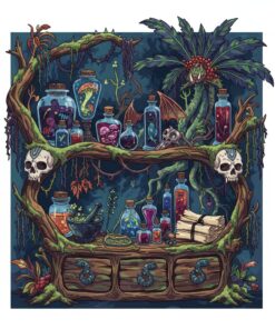Macabre Rainforest Apothecary Shelf Paint By Numbers