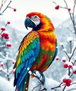 Vintage Snow Paint Numbers