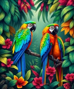 Antique Jungle Paint Numbers