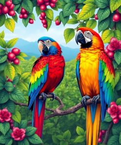 Tropical Vines Paint Numbers