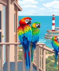 Coastal Balcony Paint Numbers