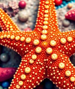 Macro Realistic Starfish Detail Paint By Numbers