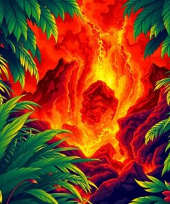 Tropical Ferns Paint Numbers