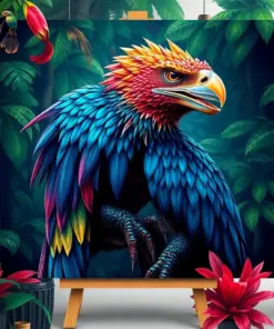 Majestic Rainforest Raptor Paint By Numbers