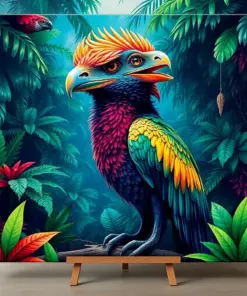Majestic Rainforest Raptor paint by numbers