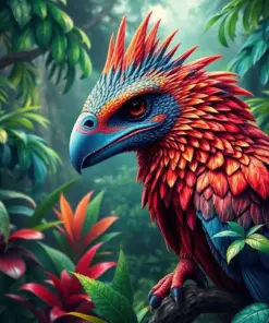 Majestic Rainforest Raptor Paint By Numbers