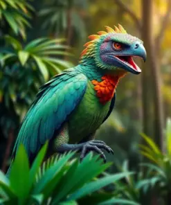 Majestic Rainforest Raptor paint by numbers