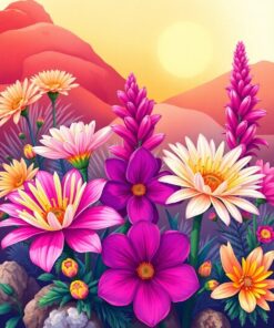 Desert Blooms Paint Numbers