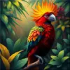 Majestic Turaco Vintage Jungle Paint By Numbers
