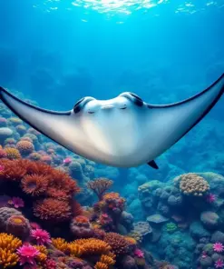 Manta Over Tropical Reef Paint By Numbers