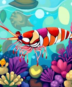 Mantis Shrimp Coastal Shallows Paint By Numbers