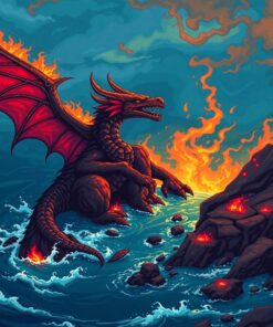 Mapped Fire Drake Coast Paint By Numbers