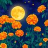 Marigolds Under Tropical Moon Paint By Numbers