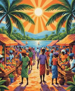 Market Under Tropical Sun Paint By Numbers