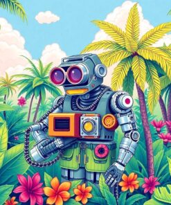 Mechanical Caretaker Tropical Oasis Paint By Numbers