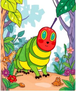 Jungle Caterpillar Paint Numbers