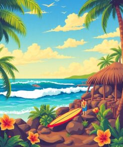 Tropical Surf Paint Numbers