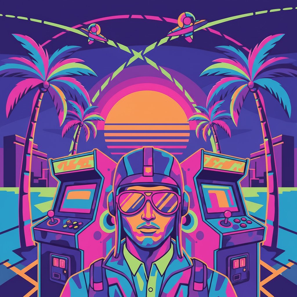 miami-arcade-aviators-paint-by-numbers-vintage-neon-art