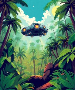 Spaceship Encounter Paint Numbers