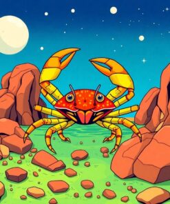 Midcentury Martian Crab Cove Paint By Numbers